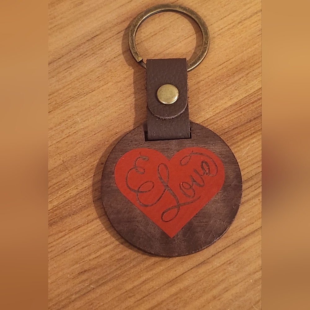 Love Wooden Keychain